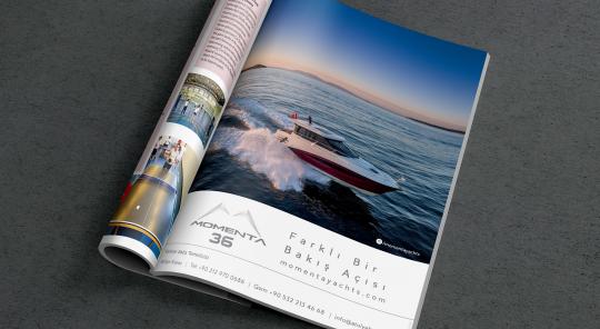 MOMENTA YACHTS | Dergi İlan Grafik Tasarım